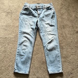 Old Navy mid-rise boyfriend “built in warm” jeans
